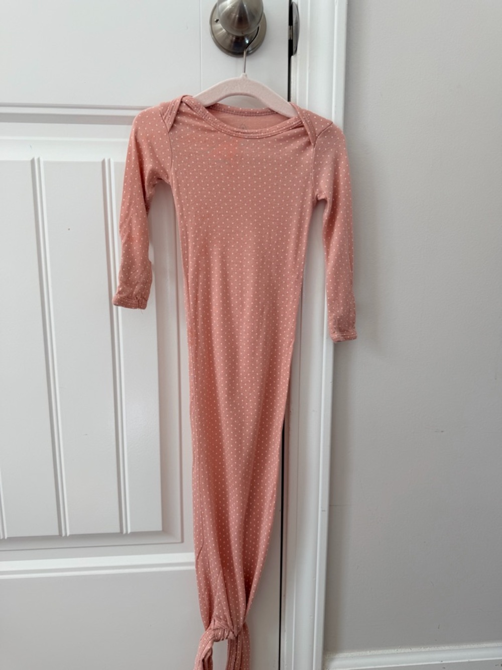 Solly Baby Dusty Pink Polka Dot Baby Gown